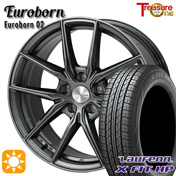 BMW (F25/F26) 225/60R17 99H ラウフェン X FIT HP LA41 トレジャーワン ユーロボーン 02 ガンメタリックブラック 17インチ 7.5J 5H120 サマータイヤホイールセット