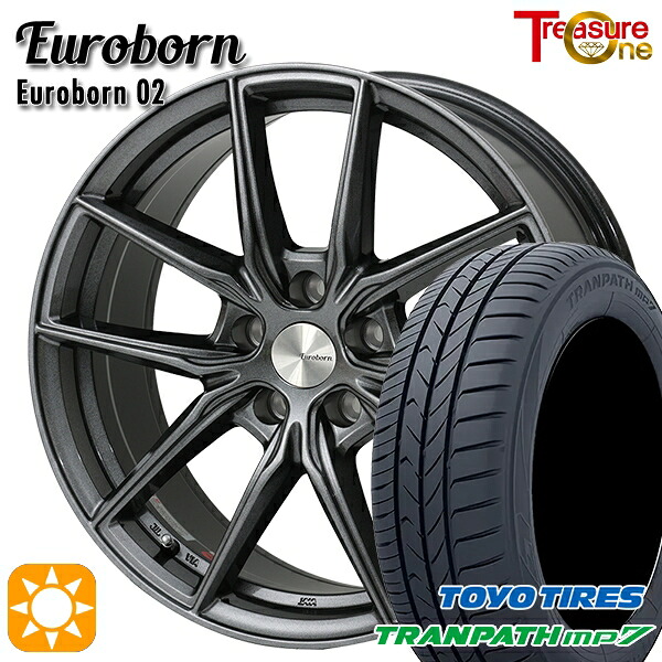 BMW (F40/F44) 205/50R17 93V トーヨー トランパス mp7 トレジャーワン ユーロボーン 02 ガンメタリックブラック 17インチ 7.5J 5H112 サマータイヤホイールセット