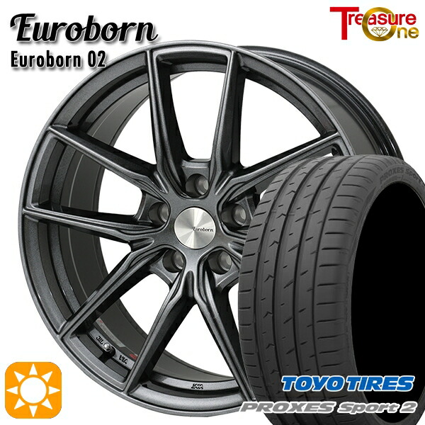 BMW (F30/F31/F32/F36) 225/45R18 95Y XL トーヨー プロクセススポーツ2 トレジャーワン ユーロボーン 02 ガンメタリックブラック 18インチ 8.0J 5H120 サマータイヤホイールセット｜タイヤホイール激安王国