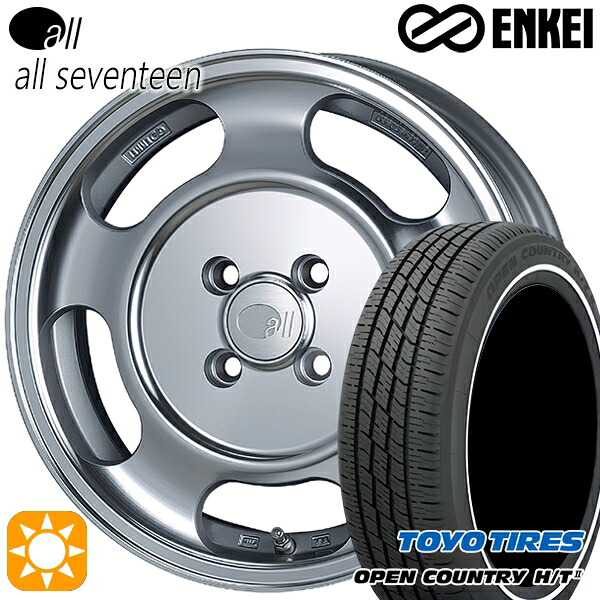 165/60R15 77H トーヨー オープンカントリー H/T2 WR ENKEI オール オールセブンティーン 15インチ 5.0J 4H100 サマータイヤホイールセット