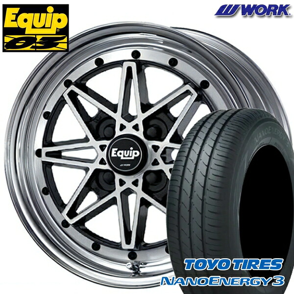 165/60R14 75H トーヨー ナノエナジー3 WORK エクイップ 03 ブラックカットクリア 14インチ 5.0J 4H100 サマータイヤホイールセット｜タイヤホイール激安王国
