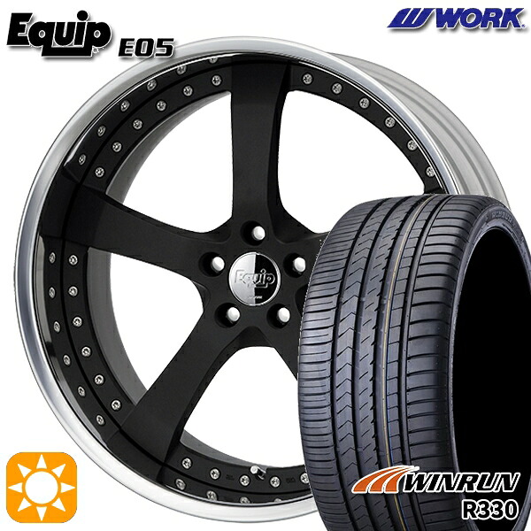 RAV4 ハリアー 225/55R19 99V ウィンラン R330 ワーク エクイップ 05 ブラックアルマイト 19インチ 7.5J 5H114.3 サマータイヤホイールセット|タイヤホイール激安王国
