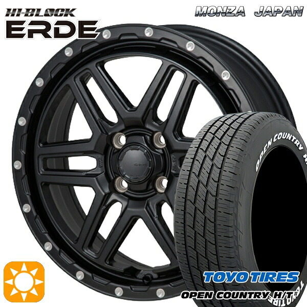 ライズ ロッキー 215/70R16 100H トーヨー オープンカントリー H/T2 WL モンツァ ハイブロック エルデ サテンブラック/ミーリング 16インチ 6.0J 4H100 サマータイヤホイールセット