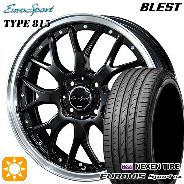 165/60R14 75H ロードストーン ユーロビズ Sport 04 BLEST ユーロスポーツ タイプ815 グロスブラック 14インチ 4.5J 4H100 サマータイヤホイールセット｜タイヤホイール激安王国