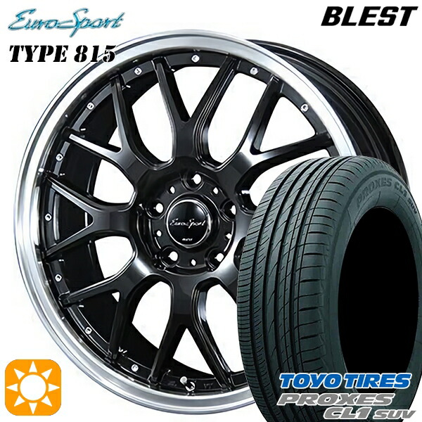 215/50R18 92V トーヨー プロクセス CL1 SUV BLEST ユーロスポーツ タイプ815 グロスブラック 18インチ 7.0J 5H114.3 サマータイヤホイールセット 103,290円