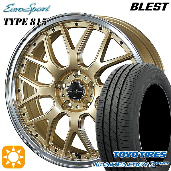 225/45R18 91W トーヨー ナノエナジー3プラス BLEST ユーロスポーツ タイプ815 セミグロスゴールド 18インチ 7.0J 5H114.3 サマータイヤホイールセット 107,690円