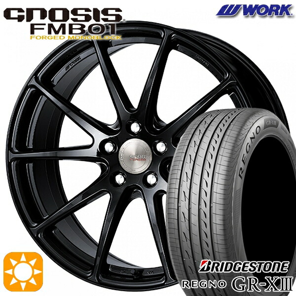 20アルファード 245/40R19 98W XL ブリヂストン レグノ GRX3 WORK グノーシス FMB01 ペイント/ブラック 19インチ 8.0J 5H114.3 サマータイヤホイールセット
