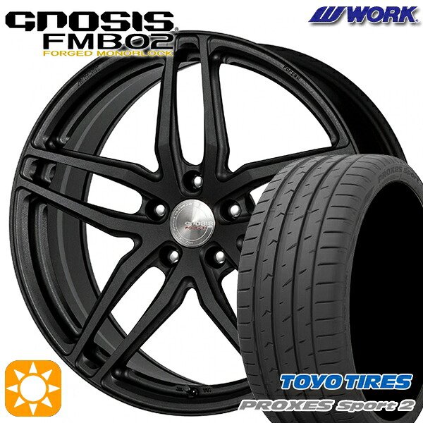 245/45R19 102Y XL トーヨー プロクセススポーツ2 WORK グノーシス FMB02 ブラックアノダイズド 19インチ 8.0J 5H114.3 サマータイヤホイールセット