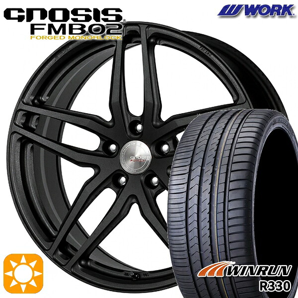 ハリアー アウトランダー 245/45R19 102W XL ウィンラン R330 WORK グノーシス FMB02 ブラックアノダイズド 19インチ 8.0J 5H114.3 サマータイヤホイールセット|タイヤホイール激安王国