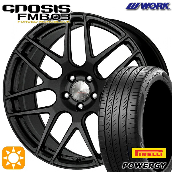 245/40R20 99W XL ピレリ パワジー WORK グノーシス FMB03 ブラックアノダイズド 20インチ 8.5J 5H114.3 サマータイヤホイールセット
