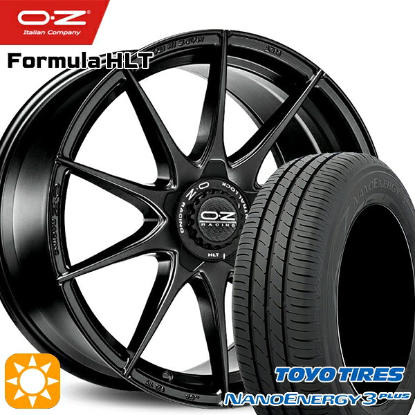 ベンツ Aクラス/CLA 225/45R18 91W トーヨー ナノエナジー3プラス OZ フォーミュラ HLT マットブラック 18インチ 7.5J 5H112 サマータイヤホイールセット