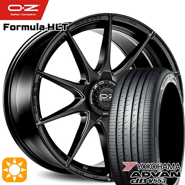 ベンツ Aクラス/CLA 225/45R18 95W XL ヨコハマ アドバンデシベル V553 OZ フォーミュラ HLT マットブラック 18インチ 7.5J 5H112 サマータイヤホイールセット