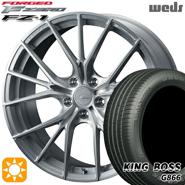 215/50R18 96W XL キングボス G866 Weds ウェッズ 鍛造 F ZERO FZ-1 ブラッシュド 18インチ 7.5J 5H114.3 サマータイヤホイールセット