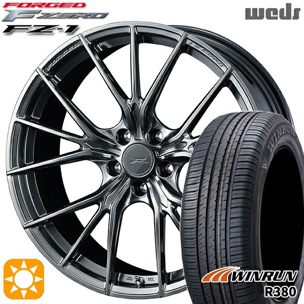 マツダ6 エクストレイル 225/60R18 104V XL ウィンラン R380 Weds ウェッズ 鍛造 F ZERO FZ-1 ダイヤモンドブラック 18インチ 8.0J 5H114.3 サマータイヤホイールセット