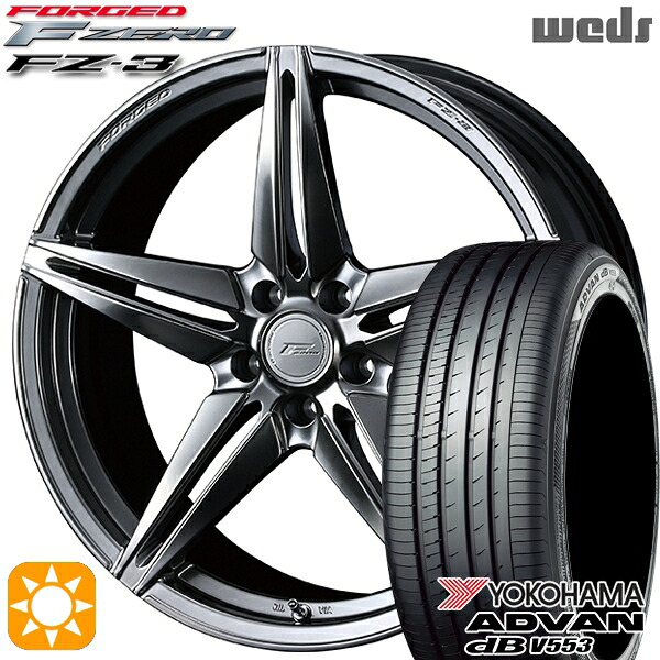C-HR レガシィB4 225/50R18 99W XL ヨコハマ アドバンデシベル V553 Weds ウェッズ 鍛造 F ZERO FZ-3 ダイヤモンドブラック 18インチ 8.0J 5H114.3 サマータイヤホイールセット