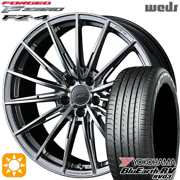 アクセラ アテンザ 215/45R18 93W XL ヨコハマ ブルーアース RV03 Weds ウェッズ 鍛造 F ZERO FZ-4 ダイヤモンドブラック 18インチ 7.5J 5H114.3 サマータイヤホイールセット