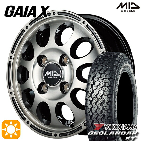 4/10ﾎﾟｲﾝﾄ10倍★軽トラ軽バン用 145/80R12 80/78N ヨコハマ ジオランダーKT Y828C MID ガイアクロス BPC 12インチ 新品サマータイヤホイール 4本セット 送料無料