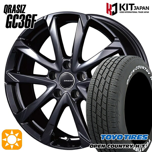 フォレスター（SH系） 215/60R17 96H トーヨー オープンカントリー H/T2 WL コーセイ クレイシズ GC36F グロッシーブラック 17インチ 7.0J 5H100 サマータイヤホイールセット｜タイヤホイール激安王国 85,250円