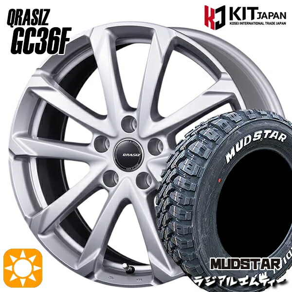 215/60R16 99T XL マッドスター ラジアル M/T ホワイトレター コーセイ クレイシズ GC36F ブライトシルバー 16インチ 6.5J 5H114.3 サマータイヤホイールセット