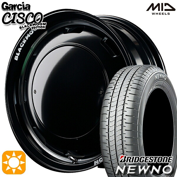 165/60R14 75H ブリヂストン ニューノ MID ガルシアシスコブラックムーン SBV 14インチ 4.5J 4H100 サマータイヤホイールセット