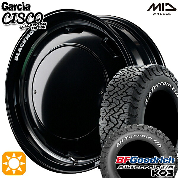 ジムニー 175/80R16 92S RWL BFグッドリッチ オールテレーン T/A KO3 MID ガルシアシスコブラックムーン SBV 16インチ 5.5J 5H139.7 サマータイヤホイールセット 98,395円