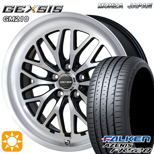 4/10ﾎﾟｲﾝﾄ10倍★225/35R19 88Y XL ファルケン アゼニス FK520 MONZA ジェクシス GM210 PBK 19インチ 8.0J 5H114.3 サマータイヤホイールセット