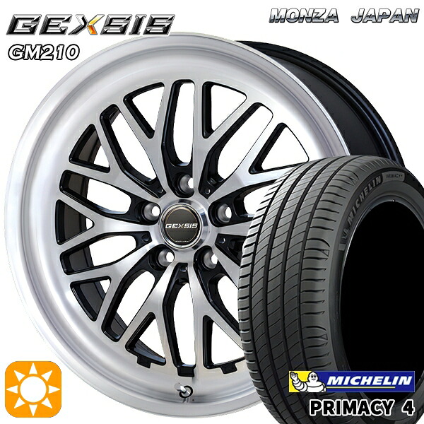 235/40R19 96W XL VOL ミシュラン プライマシー4 MONZA ジェクシス GM210 PBK 19インチ 8.0J 5H114.3 サマータイヤホイールセット