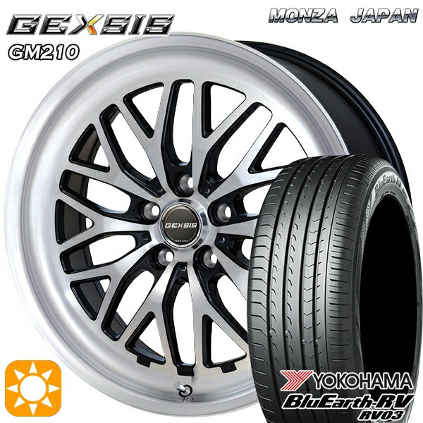4/10ﾎﾟｲﾝﾄ10倍★245/45R19 102W XL ヨコハマ ブルーアース RV03 MONZA ジェクシス GM210 PBK 19インチ 8.0J 5H114.3 サマータイヤホイールセット