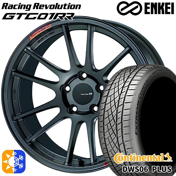 235/50R18 97W コンチネンタル DWS06+ SUV ENKEI エンケイ レーシングレボリューション GTC01RR 18インチ 7.5J 5H114.3 マットダークガンメタリック オールシーズンタイヤホイールセット