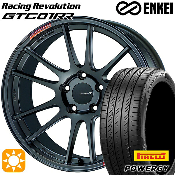 4/10ﾎﾟｲﾝﾄ10倍★BMW F32/F33/F36 225/45R18 95W XL ピレリ パワジー ENKEI エンケイ GTC01RR マットダークガンメタリック 18インチ 8.5J 5H120 サマータイヤホイールセット 127,100円