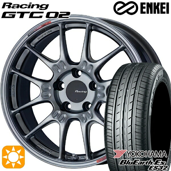 225/50R17 94V ヨコハマ ブルーアース ES32 ENKEI エンケイ レーシング GTC02 ハイパーシルバー 17インチ 7.5J 5H114.3 サマータイヤホイールセット｜タイヤホイール激安王国