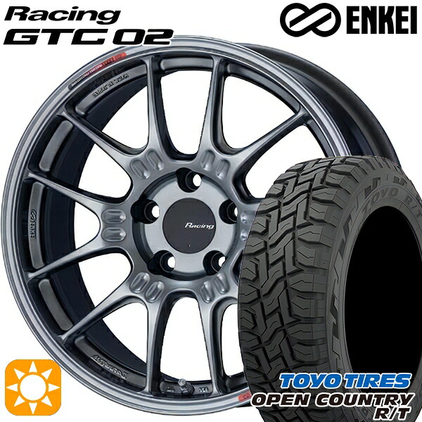 225/65R17 102Q トーヨー オープンカントリー R/T ENKEI エンケイ レーシング GTC02 ハイパーシルバー 17インチ 7.5J 5H114.3 サマータイヤホイールセット