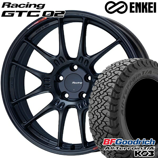 225/65R17 107/103S RBL BFグッドリッチ オールテレーン T/A KO3 ENKEI エンケイ レーシング GTC02 マットブラック 17インチ 7.5J 5H114.3 サマータイヤホイールセット