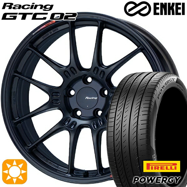 4/10ﾎﾟｲﾝﾄ10倍★205/50R17 93W XL ピレリ パワジー ENKEI エンケイ レーシング GTC02 マットブラック 17インチ 7.5J 5H100 サマータイヤホイールセット 103,650円