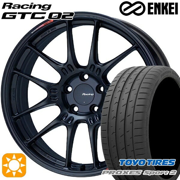225/40R19 93Y XL トーヨー プロクセススポーツ2 ENKEI エンケイ レーシング GTC02 マットブラック 19インチ 8.0J 5H114.3 サマータイヤホイールセット