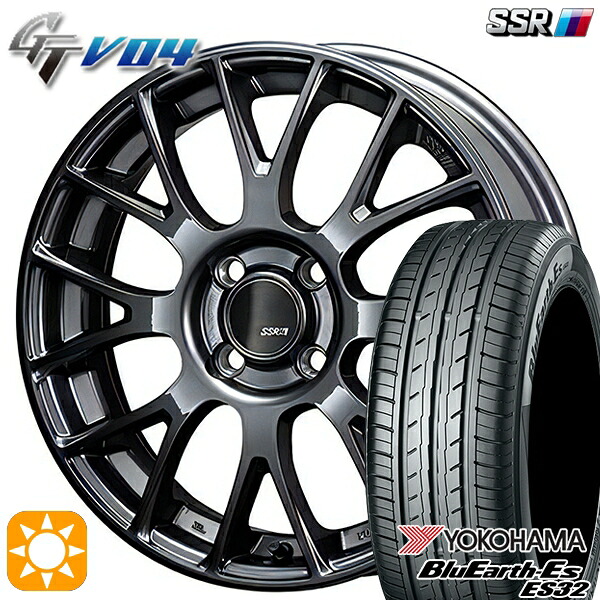 175/60R16 82H ヨコハマ ブルーアース ES32 SSR GTV04 メタリックグレー 16インチ 6.0J 4H100 サマータイヤホイールセット