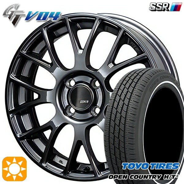 165/65R15 81H トーヨー オープンカントリー H/T2 WR SSR GTV04 メタリックグレー 15インチ 5.0J 4H100 サマータイヤホイールセット