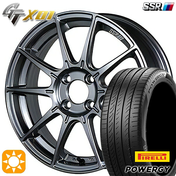 4/10ﾎﾟｲﾝﾄ10倍★205/45R17 88W XL ピレリ パワジー SSR GTX01 ダークシルバー 17インチ 7.0J 4H100 サマータイヤホイールセット