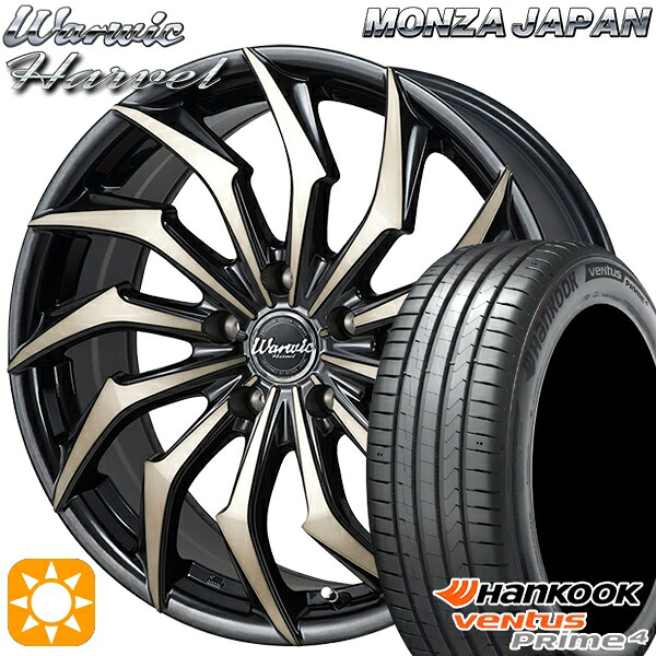 215/60R17 96V ハンコック ベンタスプライム4 K135A モンツァ ワーウィック ハーベル 17インチ 7.0J 5H100 サマータイヤホイールセット