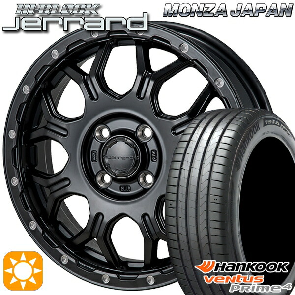 195/55R16 87V ハンコック ベンタスプライム4 K135 モンツァ ハイブロック ジェラード 16インチ 6.0J 4H100 サマータイヤホイールセット|タイヤホイール激安王国