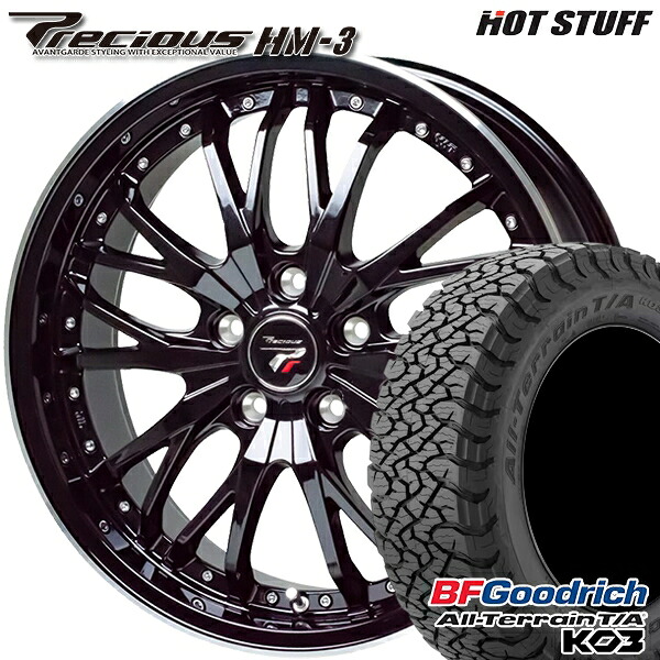 CX5 CX8 225/65R17 107/103S RBL BFグッドリッチ オールテレーン T/A KO3 HotStuff プレシャス HM-3 MB/RP 17インチ 7.0J 5H114.3 サマータイヤホイールセット
