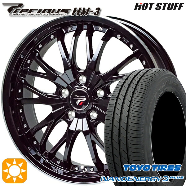 215/45R17 87W トーヨー ナノエナジー3プラス HotStuff プレシャス HM-3 MB/RP 17インチ 7.0J 5H100 サマータイヤホイールセット｜タイヤホイール激安王国 74,635円