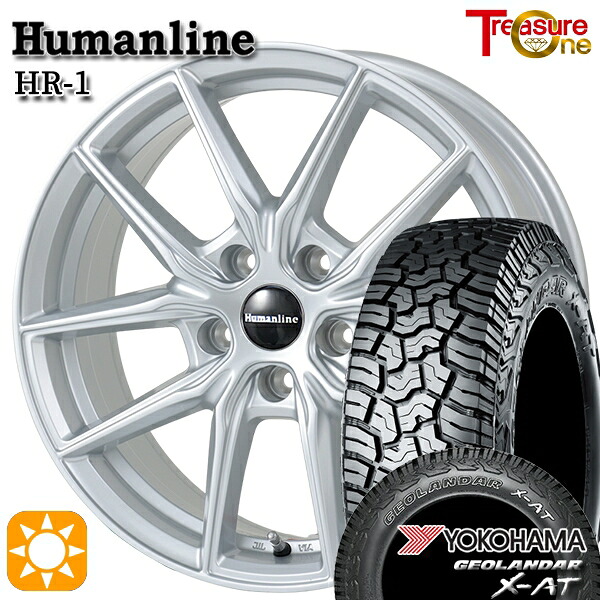 235/70R16 104/101Q ヨコハマ ジオランダー X-AT G016 アウトラインホワイトレター トレジャーワン ヒューマンライン HR1 SI16インチ 6.5J 5H114.3 サマータイヤホイールセット