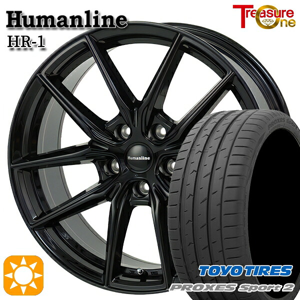 20/30系アルファードヴェルファイア 235/50R18 101Y XL トーヨー プロクセススポーツ2 トレジャーワン ヒューマンライン HR1 BK 18インチ 8.0J 5H114.3 サマータイヤホイールセット｜タイヤホイール激安王国 81,235円