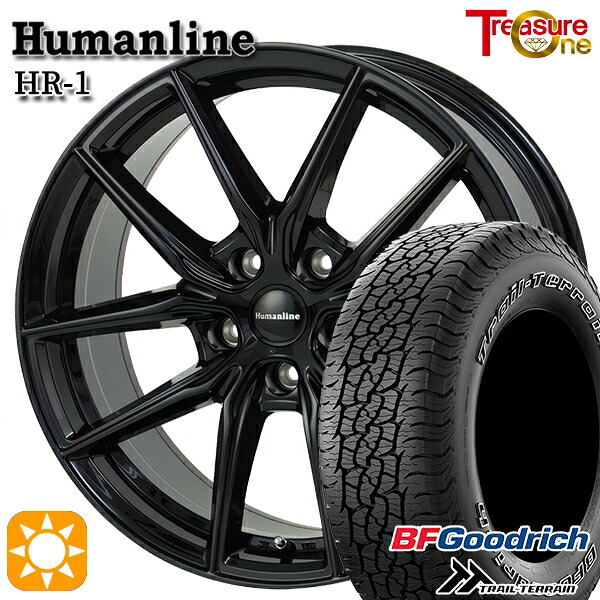 ハリアー エクストレイル 225/65R17 102T ORWL BFグッドリッチ トレールテレーン トレジャーワン ヒューマンライン HR1 BK 17インチ 7.0J 5H114.3 サマータイヤホイールセット
