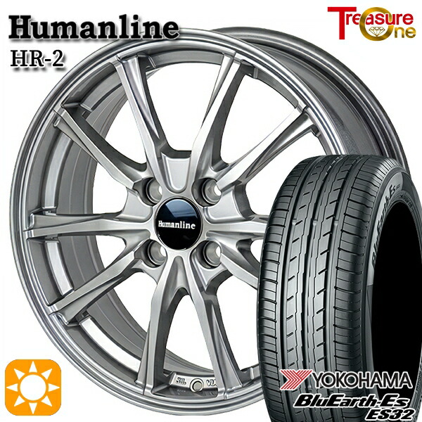 ソリオ タフト 165/65R15 81S ヨコハマ ブルーアース ES32 トレジャーワン ヒューマンライン HR2 DG 15インチ 4.5J 4H100 サマータイヤホイールセット