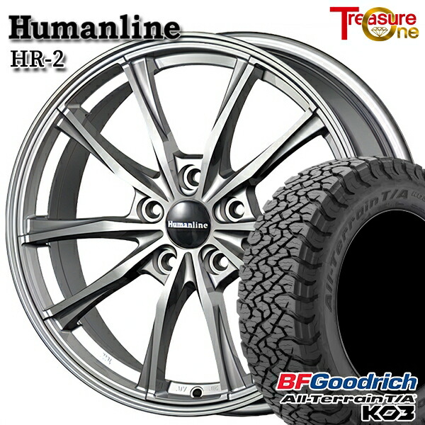 40アルファード 225/65R17 107/103S RBL BFグッドリッチ オールテレーン T/A KO3 トレジャーワン ヒューマンライン HR2 DG トヨタ純正 平座ナット対応 17インチ 6.5J 5H120 サマータイヤホイールセット