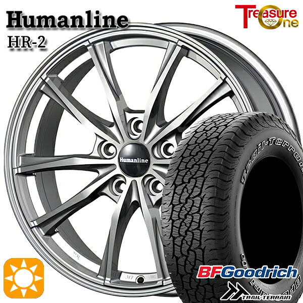 ハリアー エクストレイル 225/65R17 102T ORWL BFグッドリッチ トレールテレーン トレジャーワン ヒューマンライン HR2 DG 17インチ 7.0J 5H114.3 サマータイヤホイールセット