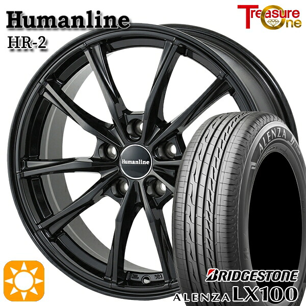 RAV4 CR-V 235/55R19 101V ブリヂストン アレンザ LX100 トレジャーワン ヒューマンライン HR2 BK 19インチ 8.0J 5H114.3 サマータイヤホイールセット