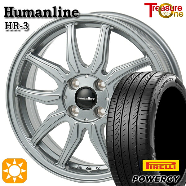 N-BOX ウェイク 165/55R15 75H ピレリ パワジー トレジャーワン ヒューマンライン HR3 DS 15インチ 4.5J 4H100 サマータイヤホイールセット